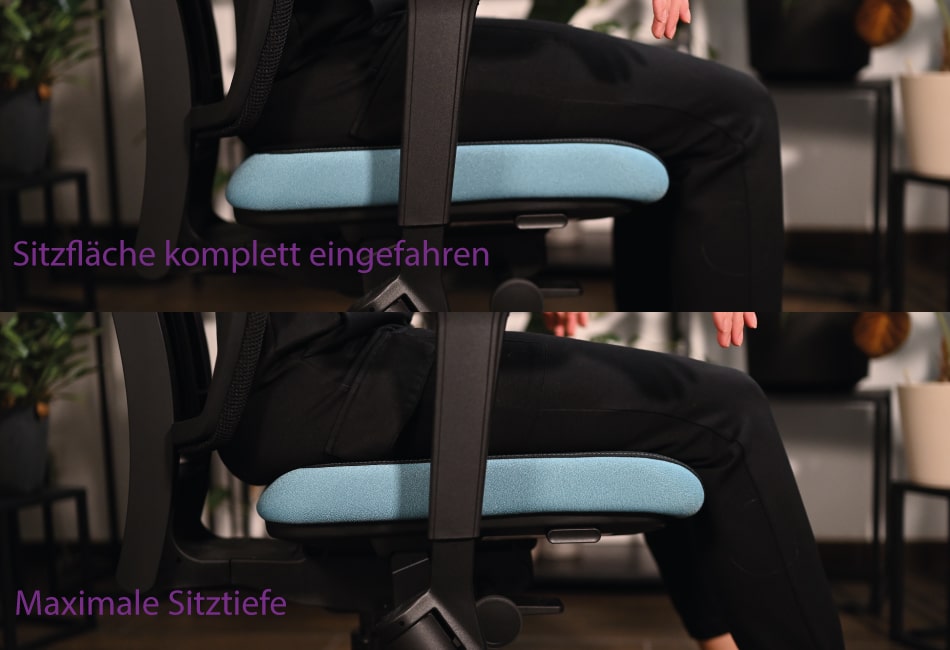 Sitztiefenverstellung für welche Körpergröße